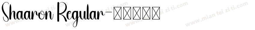 Shaaron Regular字体转换
